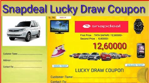 lockdown SNAPDEAL LUCKY DRAW COUPON.